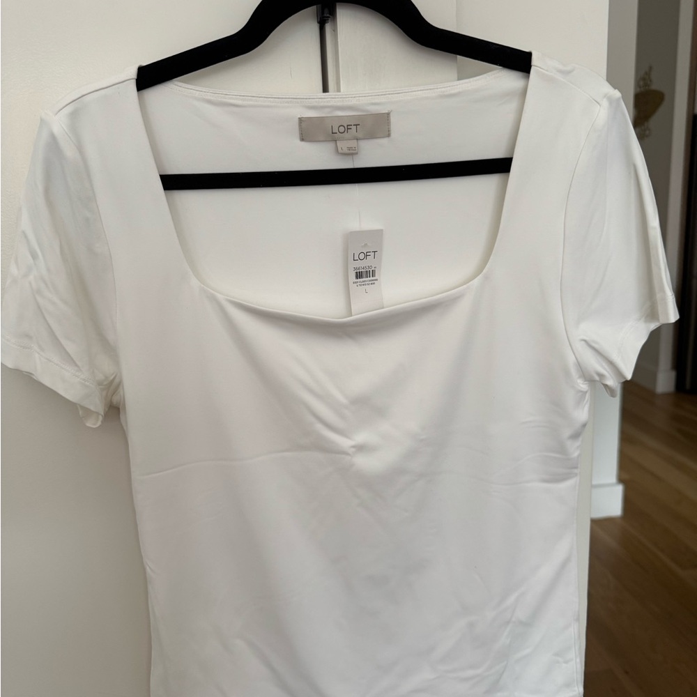 LOFT Women's Bundle Short Sleeve Square Neck Top